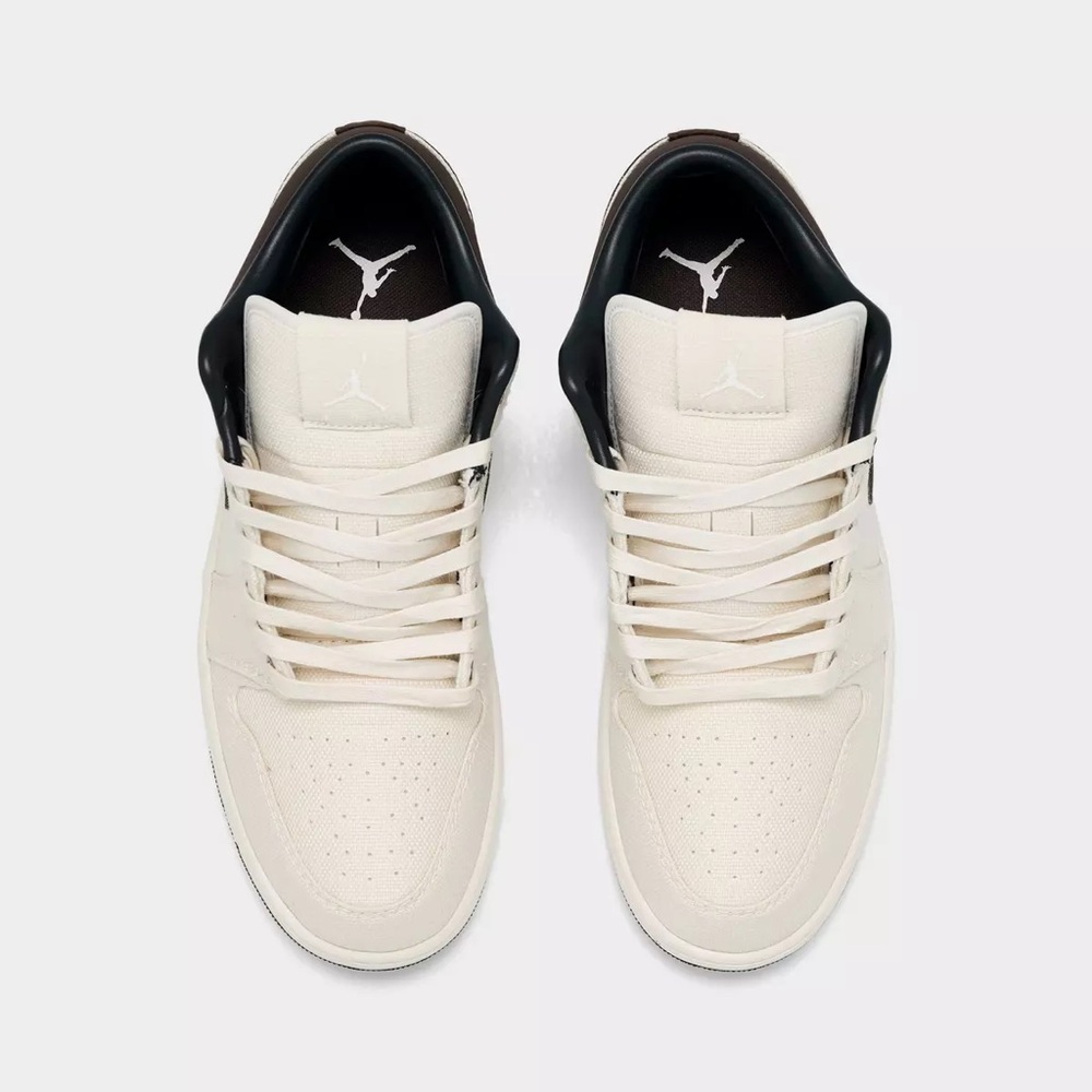 Jordan Retro 1 Low-Top Sneakers in Cream and Brown - Picture 3 of 6